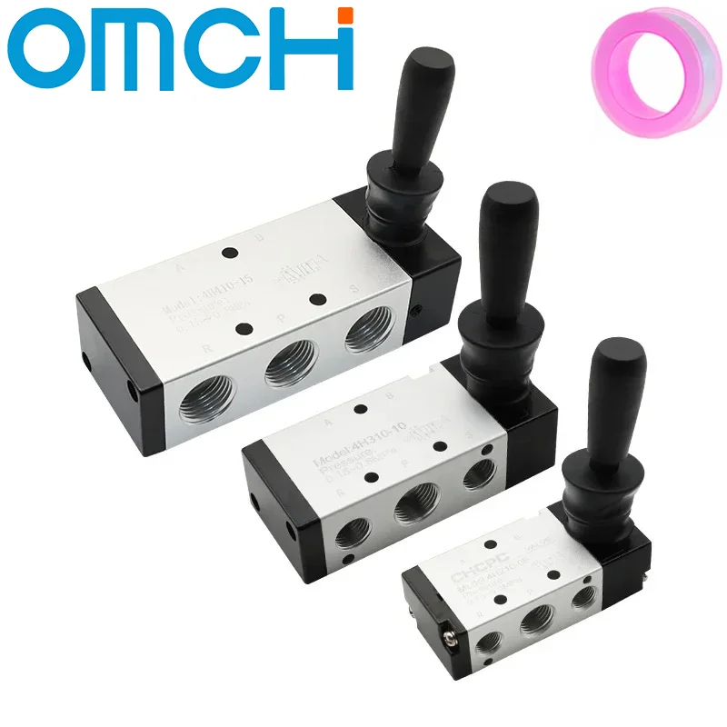 2 Position 5 Port 4H210-08 4H310-10 4H410-15 Air Manual Valve Pneumatic Control Valve 5/2 Way Hand Lever Operated Control Valve