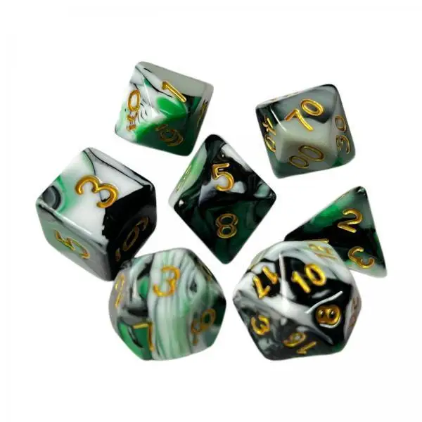 Polyhedral Dices Acrylic Game Shapes Table Gaming Dice Set for Club Gathering Solitaire Board Game