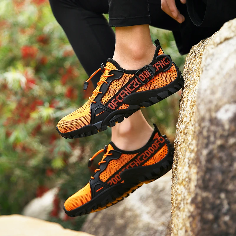 Outdoor Hiking Shoes for Men Breathable Mesh Sports Shoes Quick-Dry Water Shoes Wear-Resistant Non-Slip River Tracing Shoe