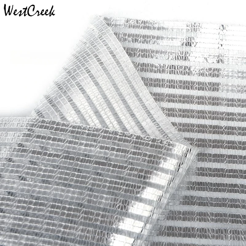 Silver White Insulation Curtain Indoor Aluminum Foil Reflection Shading Net 65%