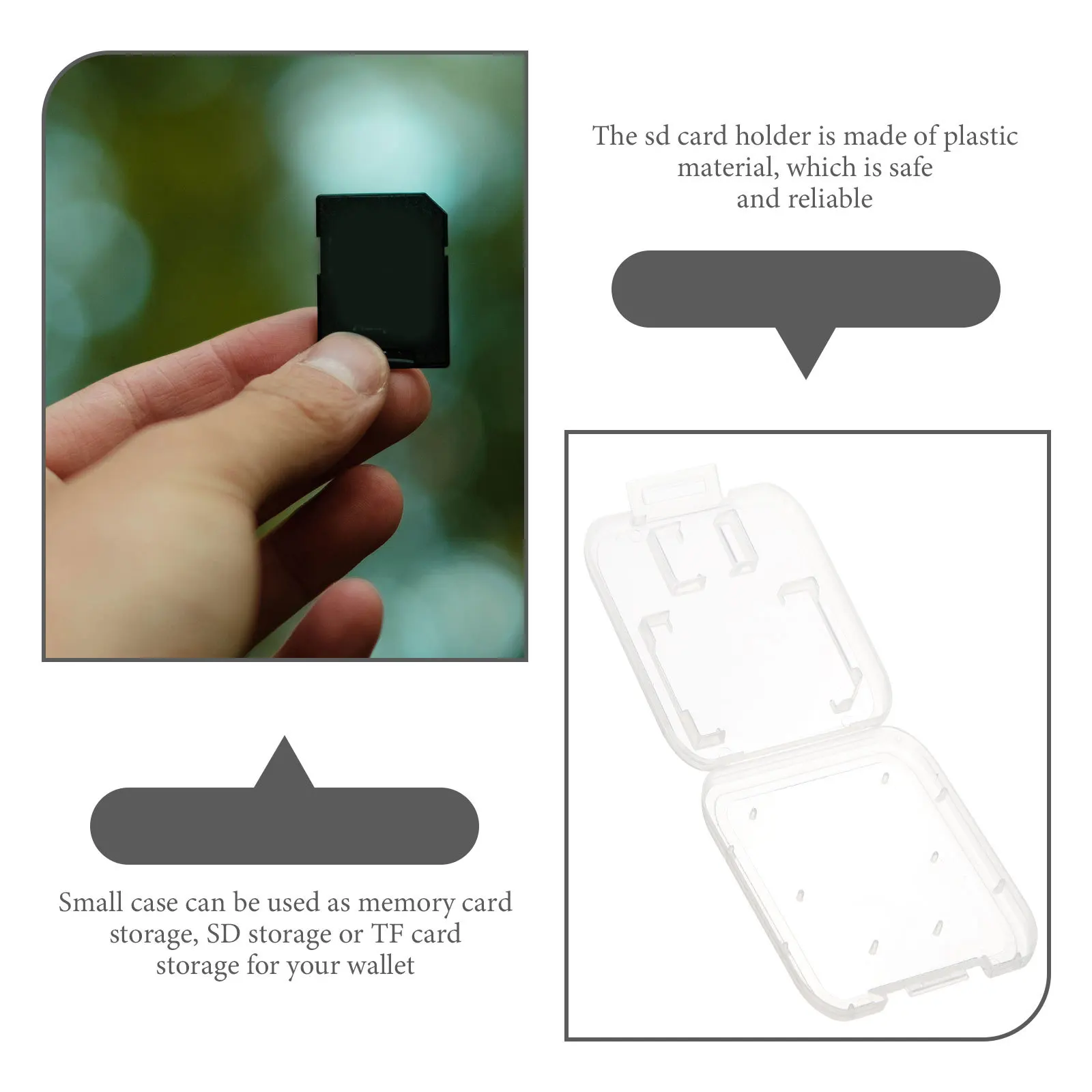 

24Pcs Plastic Memory Card Case Holder Card Storage Organizer Compact Portable Case for Camera Phone Laptop Use