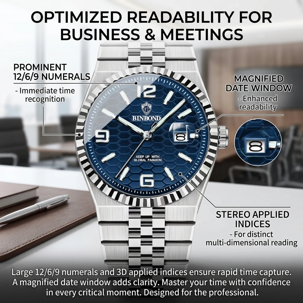 1 piece Men's Fashion Watch with Blue Dial and Metal Strap, Simple, Trendy, Daily Versatile, Suitable for Students, Youth