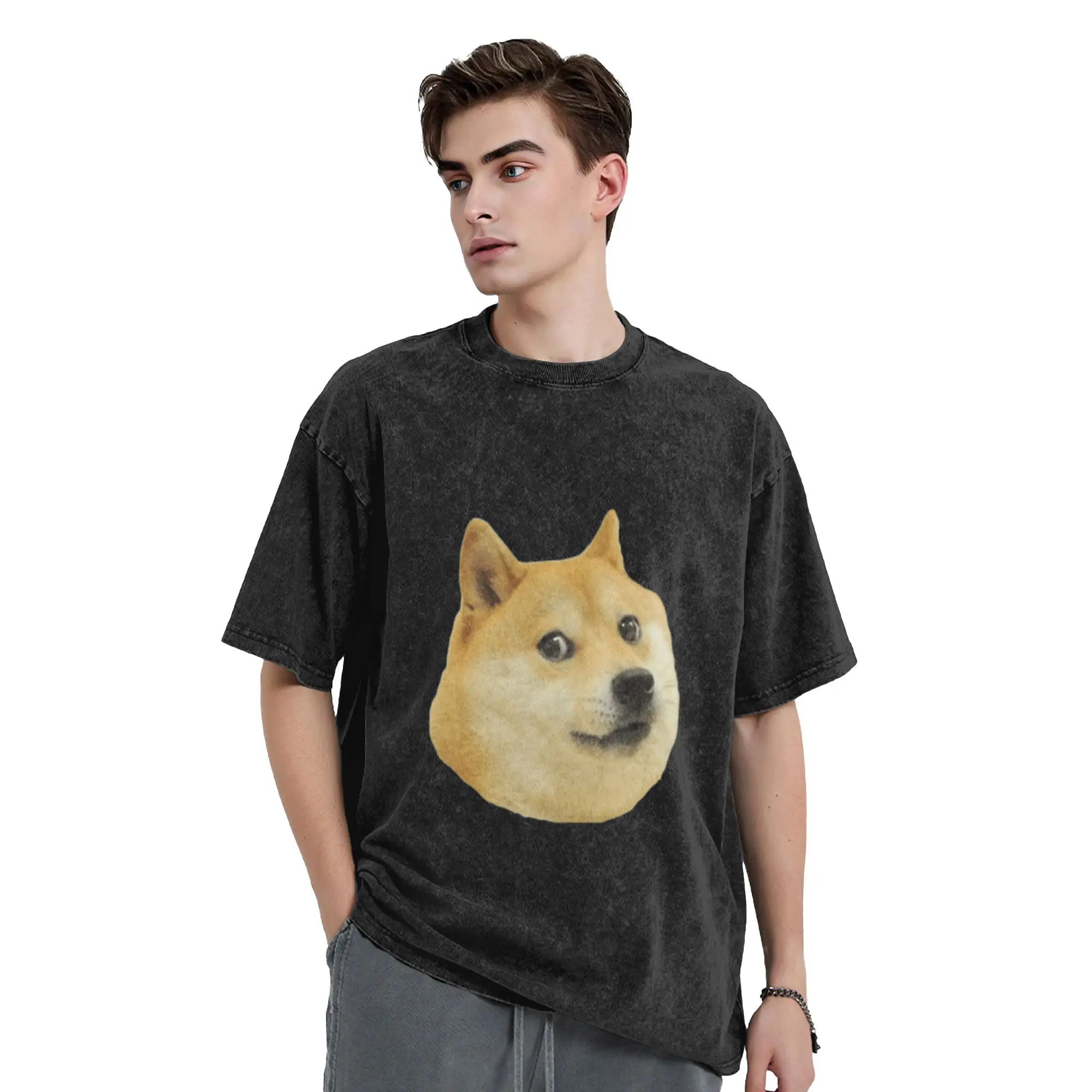 SHIBU Meme Dog 1 Sticker Classic Comfort A Vintage Oversized Cotton Unisex T-Shirts