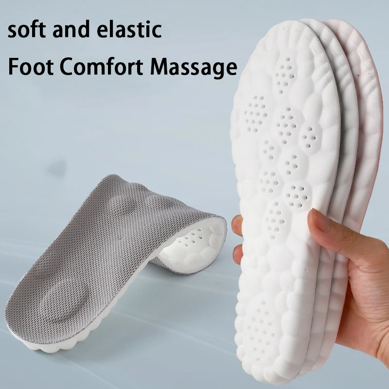 4D Foot massage insole Unisex Shock-Absorbing Sports Insoles Breathable and Comfortable Running Insoles 1Pair/2Pair image 2
