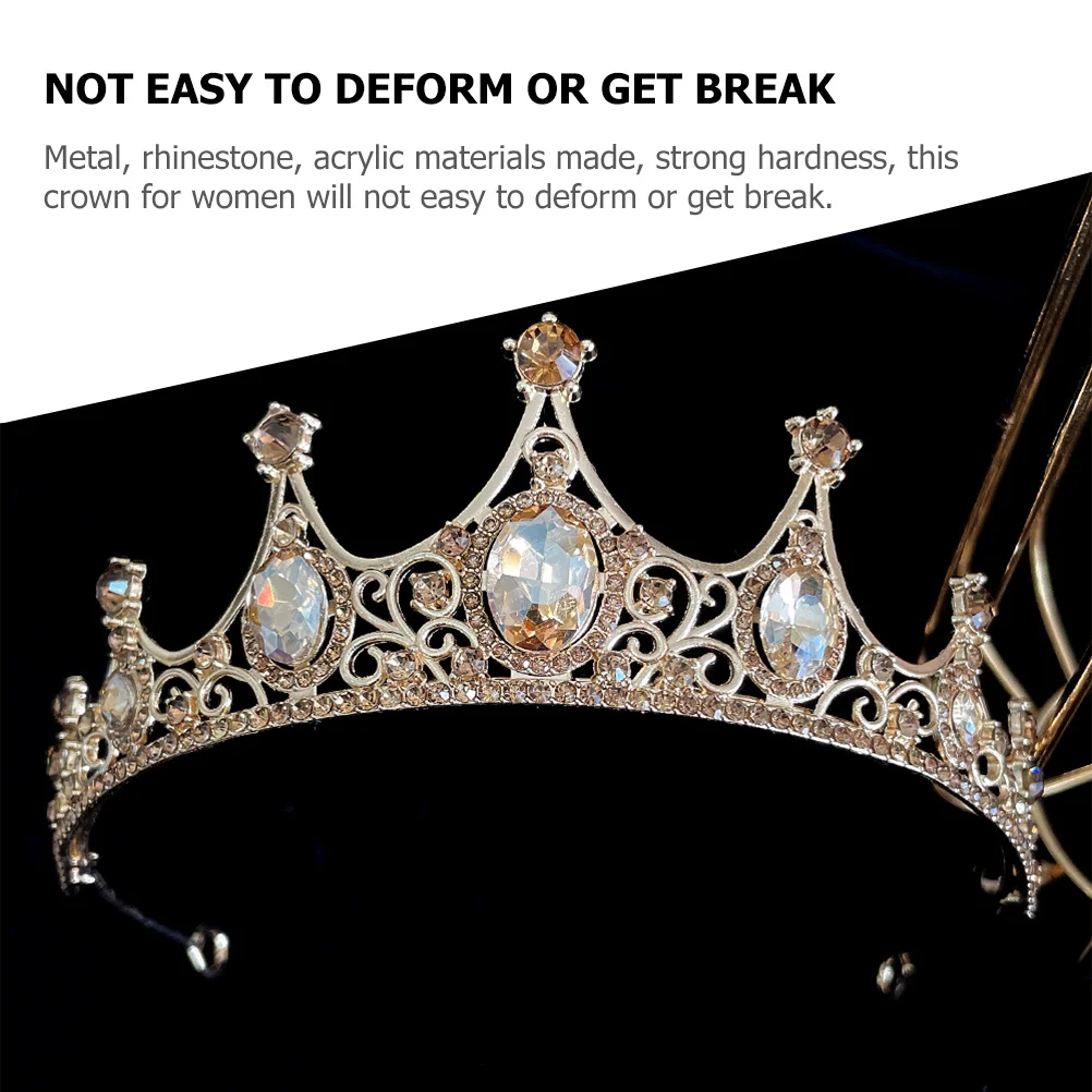 

Children Crown Bridal Crowns Headband Princess Tiara Acrylic Bride Wedding Bridesmaid Dresses Crystal Rhinestone Hair