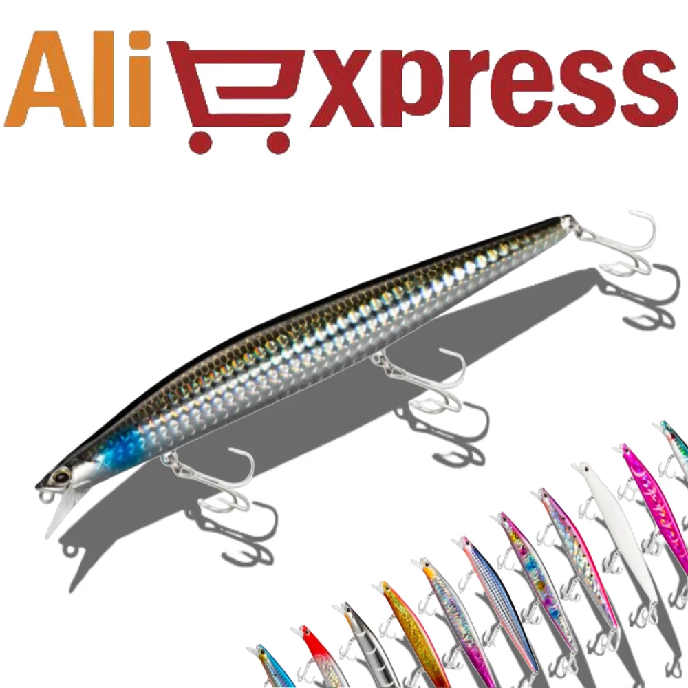 Señuelo de Pesca de pececillo que se hunde, 140mm, 26g, Jerkbait Artificial de fundición larga, Wobblers, atún, bonito, asesino silencioso, equipo de Pesca 140S