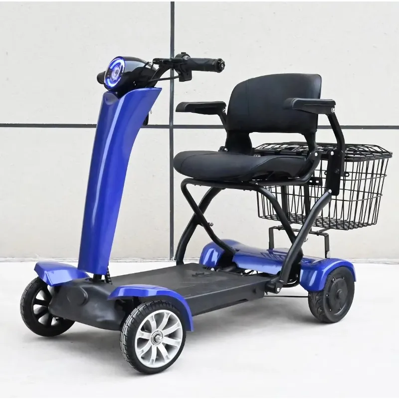 Lightweight 4 Wheel Auto Folding Mobility Handicapped Electric Scooter Disabled with Remote Control
