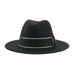 Male Caps Hats for Men Women's Fedoras Felted Hat Panama Vintage Luxury Formal Wedding Decorate Belt Band Hat Sombreros De Mujer