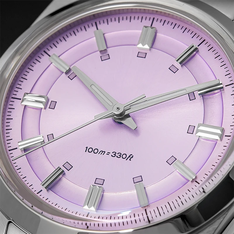 ADDIESDIVE DIY Herrenuhr mit individuellem Logo AD2515 Luxus VH31 Quarzuhr Gewölbtes Glas 100m wasserdicht Steriles Zifferblatt 36mm Armbanduhr