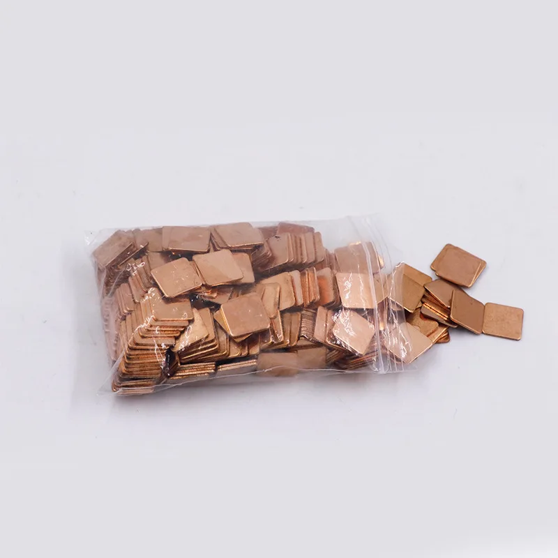 10Pcs Set Laptop Copper Thermal Pad Heatsink Sheet Strips 0.3mm/0.5mm/0.8mm/1.0mm for GPU CPU VGA Chip RAM Cooling
