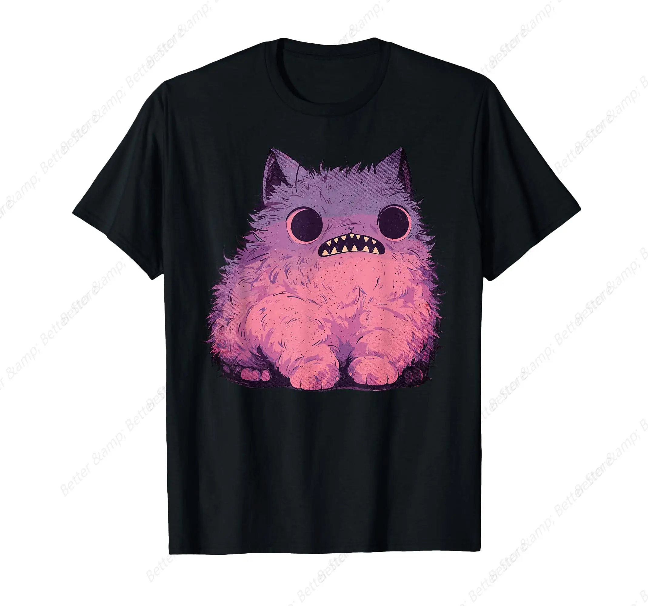 Cat Monster Graphic Kawaii Pastel Goth Anime Aesthetic Goth T-Shirt