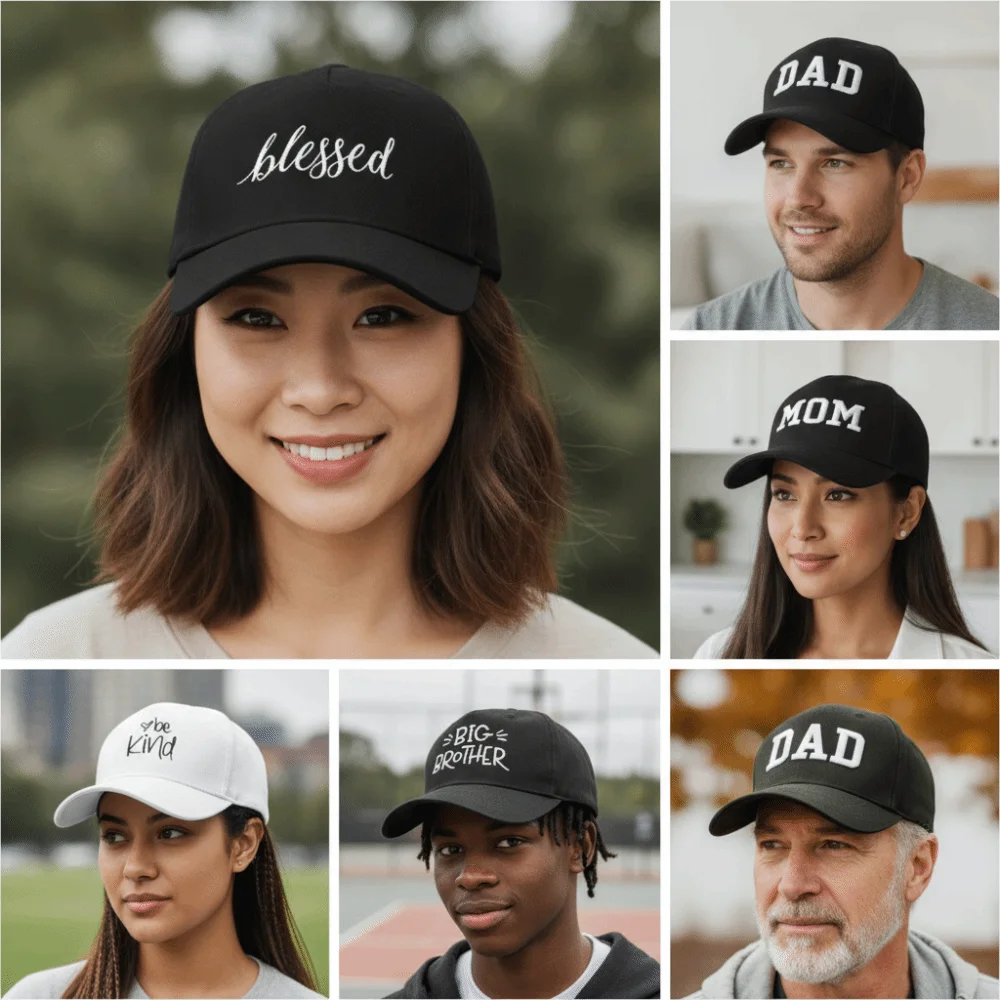 Vintage Blessed Big Brother MOM/DAD Baseball Cap Canvas Adjustable Family Matching Cap Embroidered Baseball Cap For Man Women