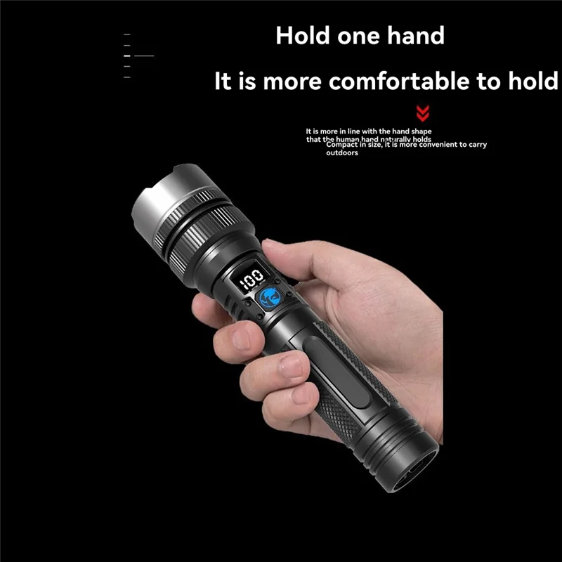 

AB11-Long Range Flashlight Super Bright LED Spotlight High Power With Battery Indicator