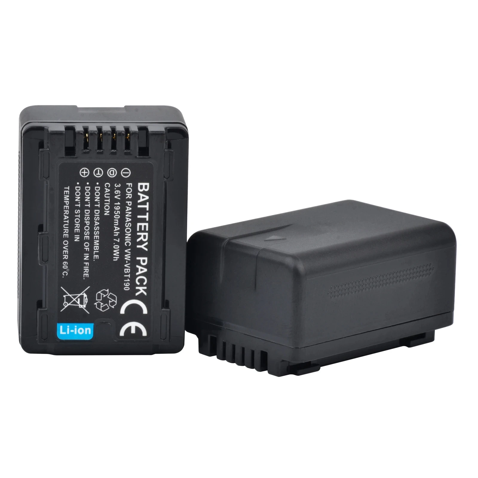 1950mAh VW-VBT190 Battery for Panasonic HC-V510, HC-V520, HC-V550, HC-V710, HC-V720, HC-V750, HC-V770, HC-VX870 + Charger