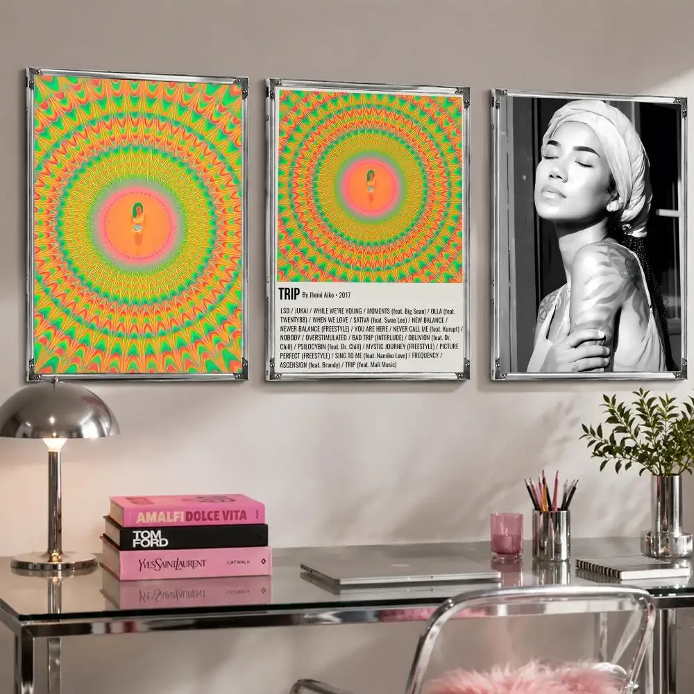 singer J-Jhen A-Aiko T-Trip S-Song Poster Self Adhesive Wall Decor Waterproof Removable for Bedroom Living Room bar Gift