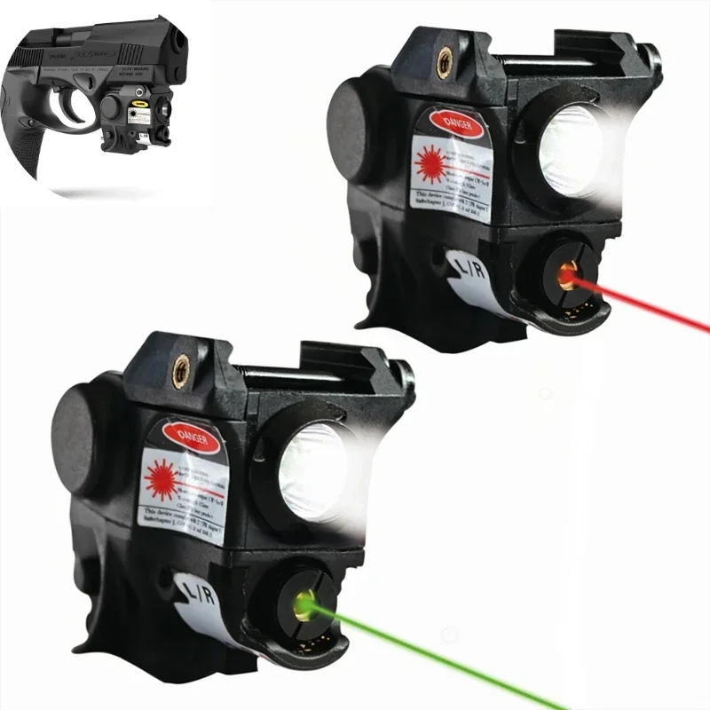 Tactical Compact Pistol Light Flashlight Gun + Green Red Laser Sight Taurus G2C Beretta PX4 walther Mini Lanterna Glock 17 19