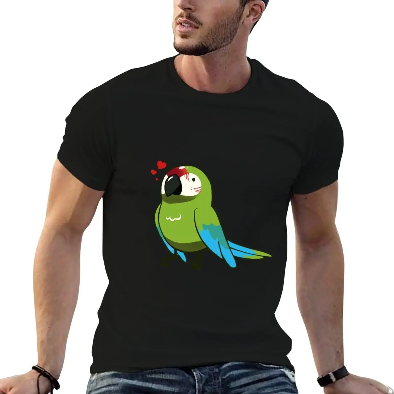 Macaw 2 T-Shirt vintage clothes summer tops korean fashion blanks plain white t shirts men