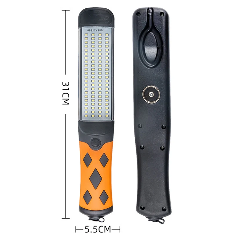 

1200lm Wireless Hand-held Inspection Lamp 2PC 18650 Rechargeable Work Light Magnetic Repair Lighting Portable Camping Lantern