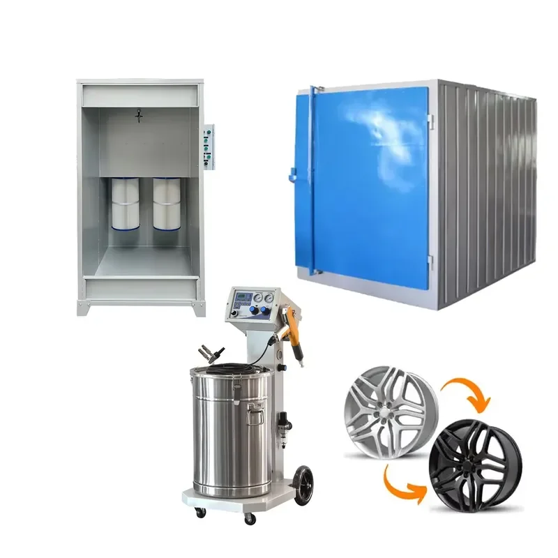 2026 Hot Manual Powder Coating Booth With Powder Coating Machine and Powder Curing Oven