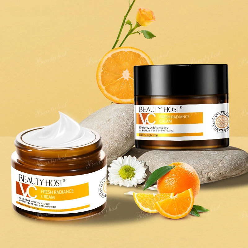 2023 New Beauty Host Vitamin C Face Cream Anti-yellowing Brighten Skin Tone Moisturizer for All Skin Types