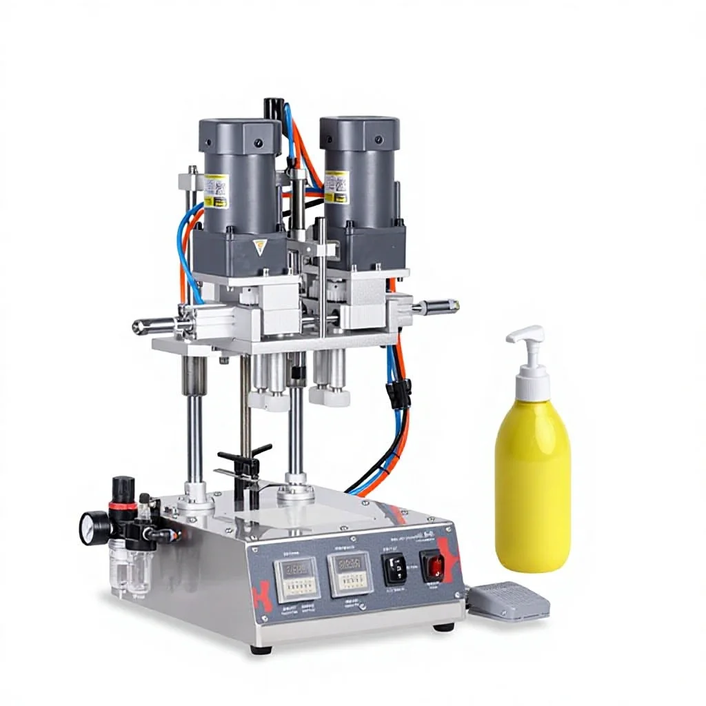 Semi-Automatic Four-Wheel Duckbill Bottle Capping Sealing Machine  Cosmetics Spray Bottles Chemical Application 35kg