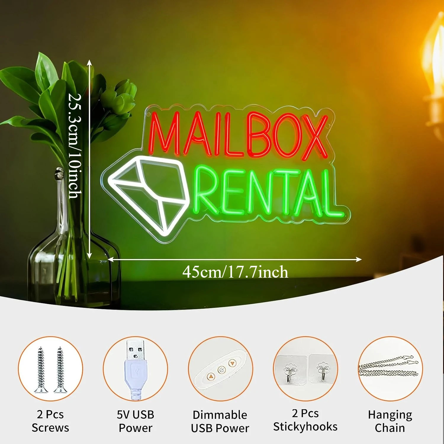 Posta Kutusu Kiralama LED Neon - Lighting Decor Rentals incelemesi ve fiyatı