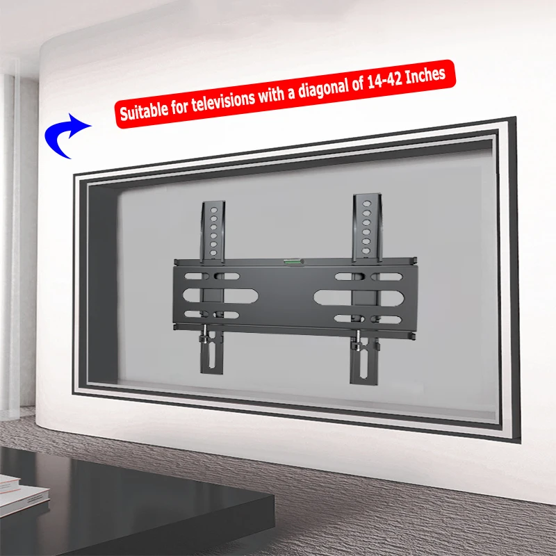 LED LCD TV Wall Mount Bracket Tilt Adjustable Strengthen Support for 14\'\'-42\'\' Load Up to 40kg VESA 200*200