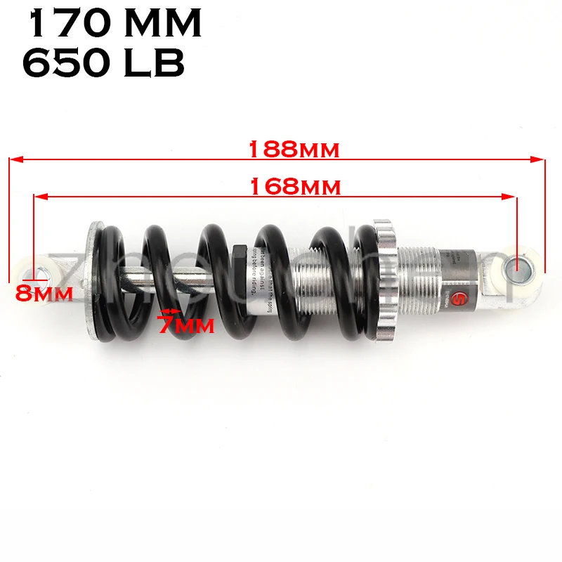 

High quality 170mm 650LB for mini off-road suspension bumper spring shock absorber parts rear shock