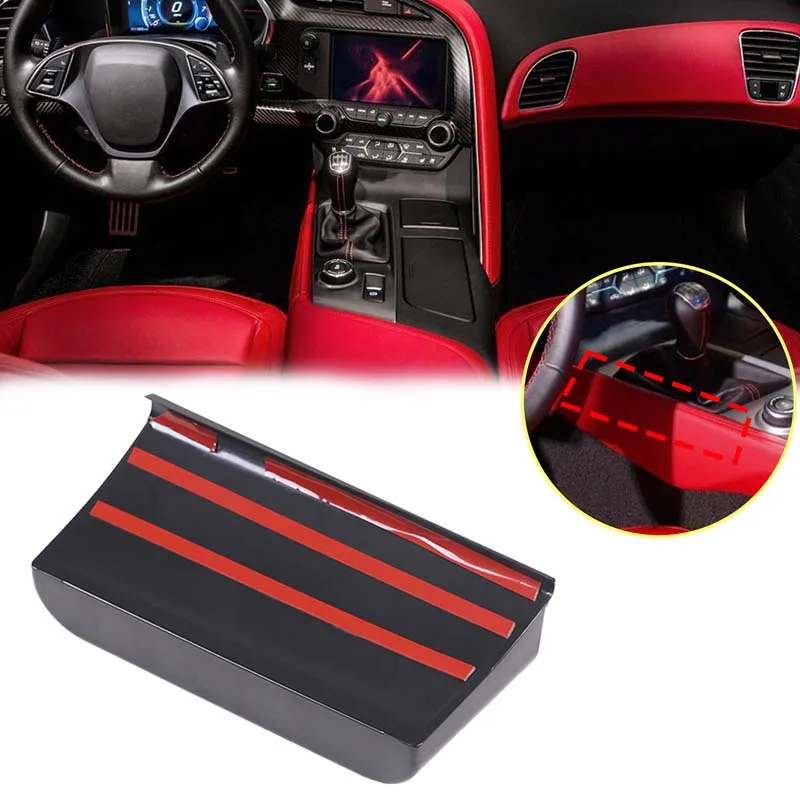 For Chevrolet Corvette C7 2014-19 ABS Car Center Control Storage Box Mobile Phone Organizer Holder Accessories