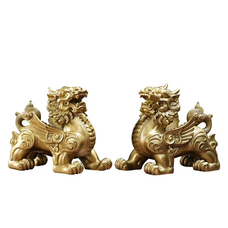 

Handmade brass ornaments men and women pair engraving home metal craftsmanship