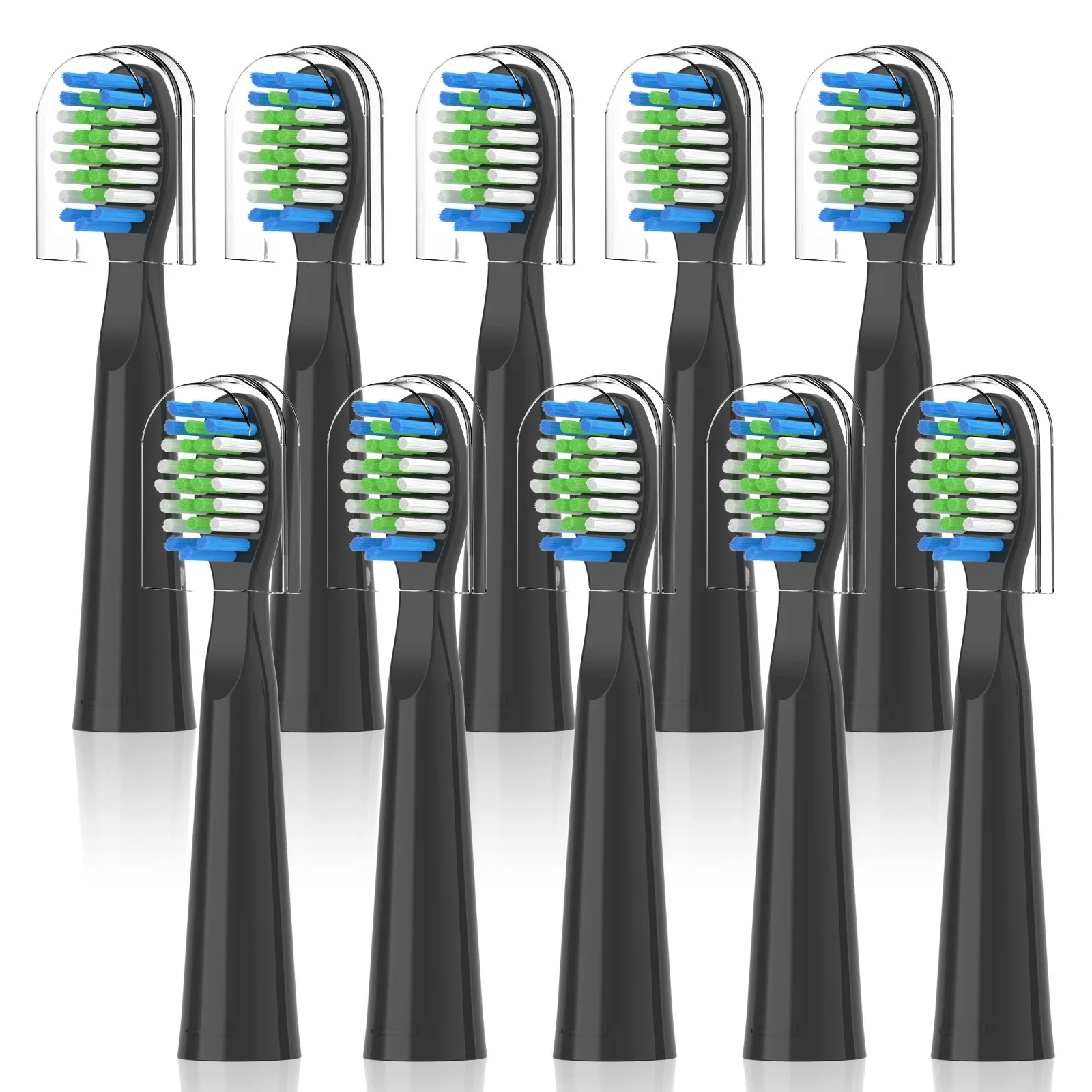 10PCS Fairywill FW-E11 E10 E6 D7S Electric Toothbrush Replacement Brush Heads,Compatible with fairywill E11 Electric Toothbrush