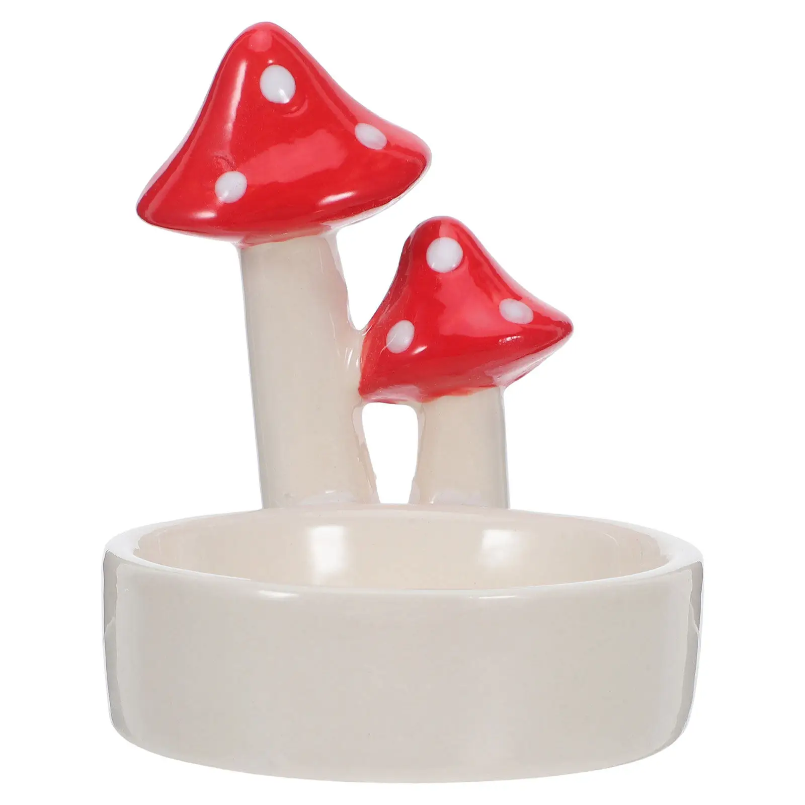 Decorative Mushroom Ceramic Holder Rustic Minimalist Mushroom Taper Candlestick Holder Vintage Tealight Stand for Wedding