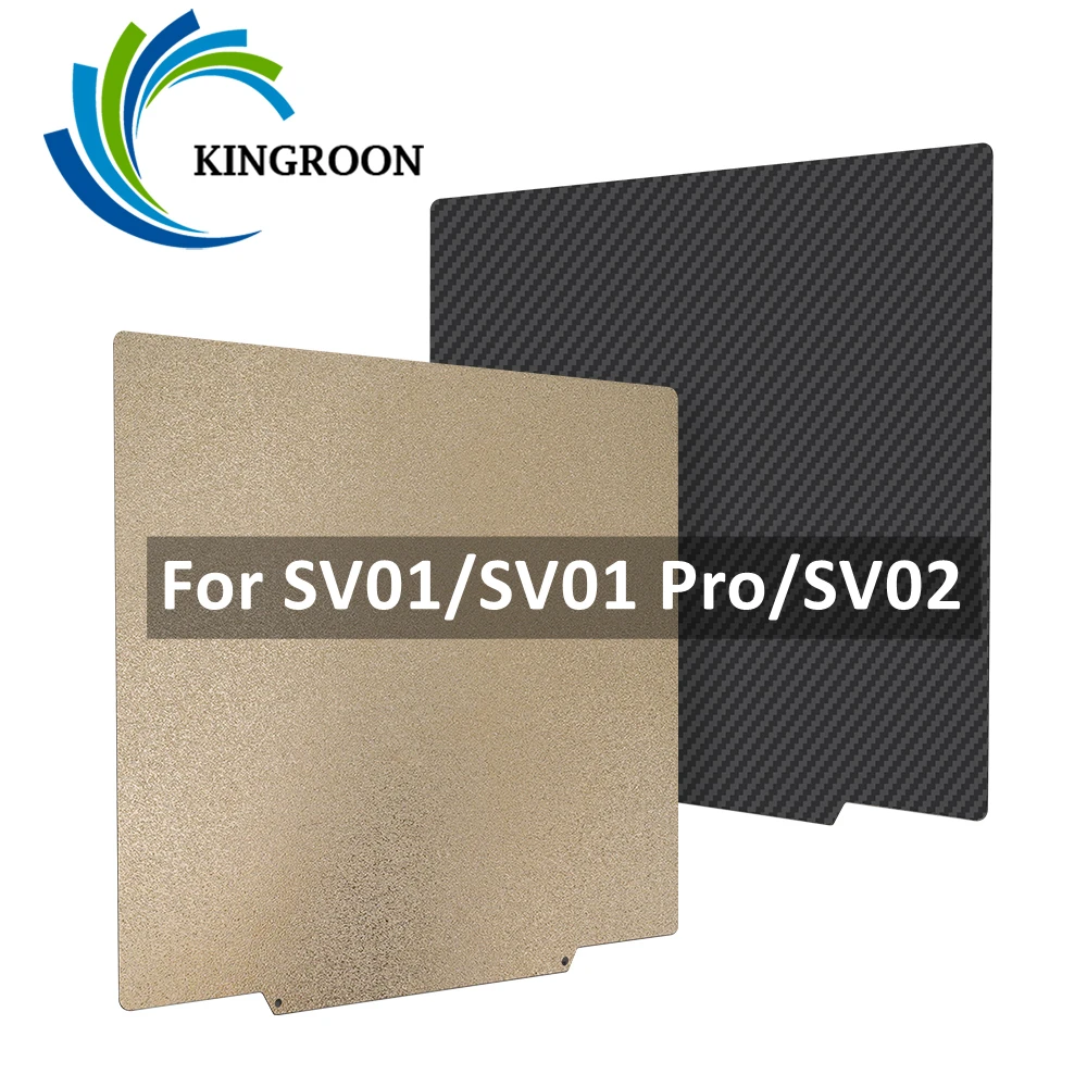 For SOVOL SV01/SV01 Pro/SV02 Upgrade Heated Bed PET PEI Sheet 255x300mm Double 3D Printing Carbon Fiber PEI Texture For 3D Print