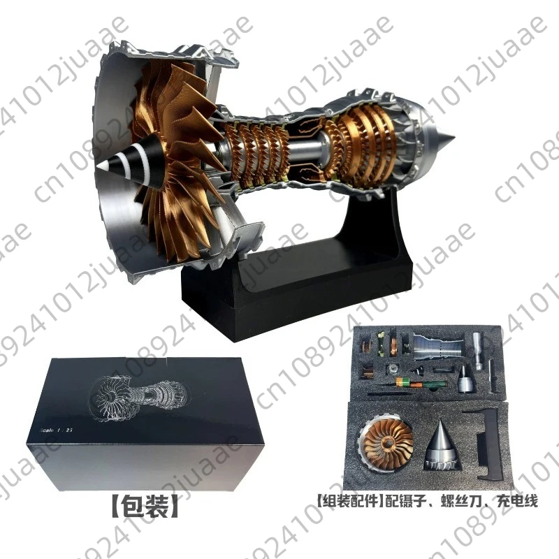 Working Jet Engine Model Aircraft Turbine Assembly Toy for Kids Birthday Gift Display Ornament