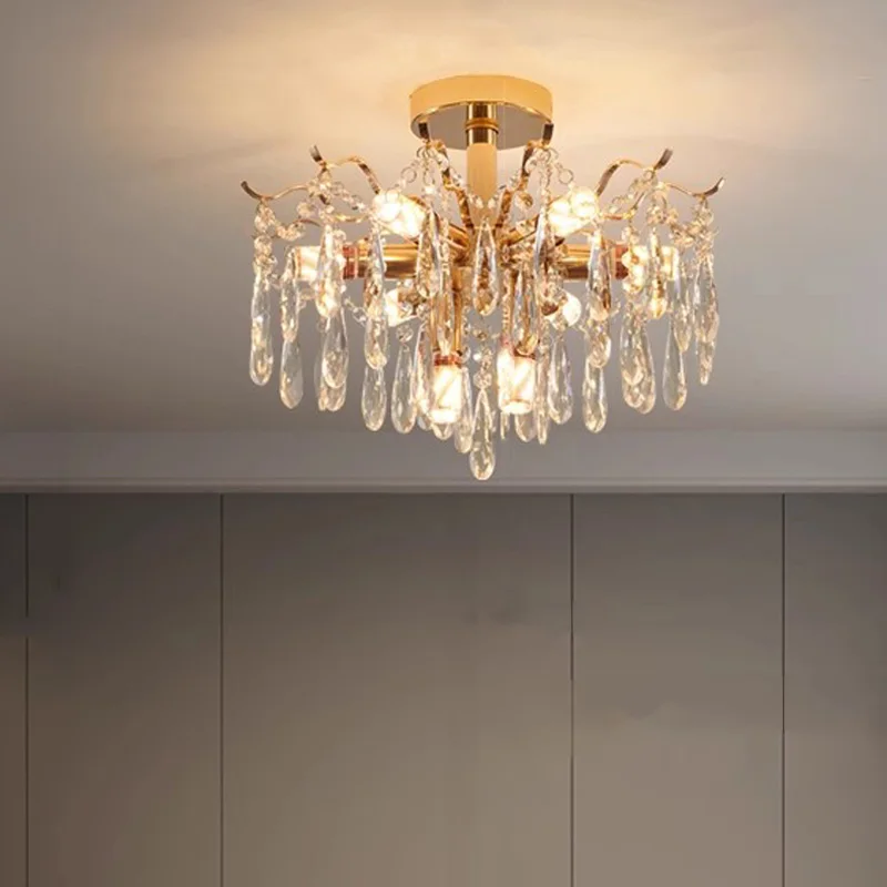 Modern Crystal LED Ceiling Chandelier Lights for Living Room Decor Bedroom Ceiling Lamp Hanging Light Fixture Home Decor Luxury