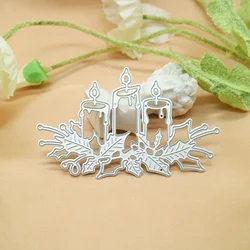 Merry Christmas Candle Cutting Die Scrapbook Seal DIY Manual Die Home Album Production Tool High Carbon Steel Material
