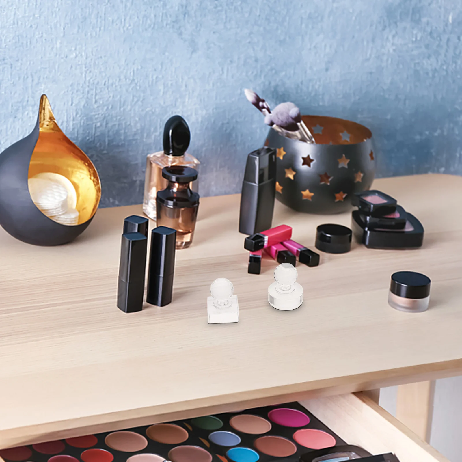 2 قطعة مجموعة أدوات الضغط على ظلال العيون قوالب مستديرة مربعة DIY بها بنفسك ماكياج الضغط أحمر الخدود تمييز إصلاح ظلال العيون لوحة لوازم