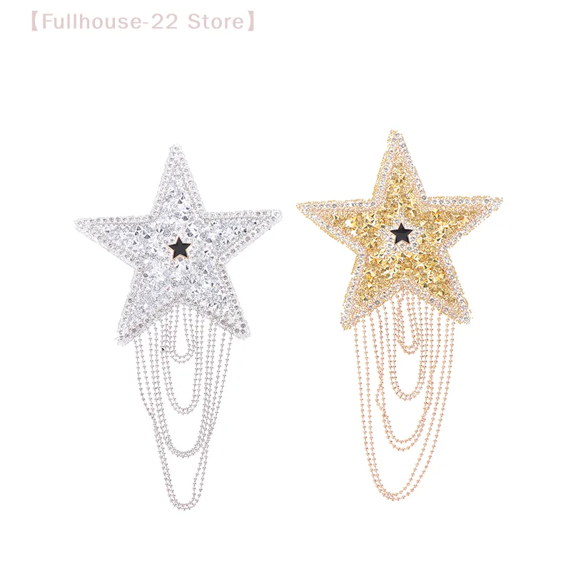 【MAX-22】Stylish Crystal Rhinestone Star Tasse Iron On Patches Applique For Clothing Shoe Bag Sticker Jewelry Accessories