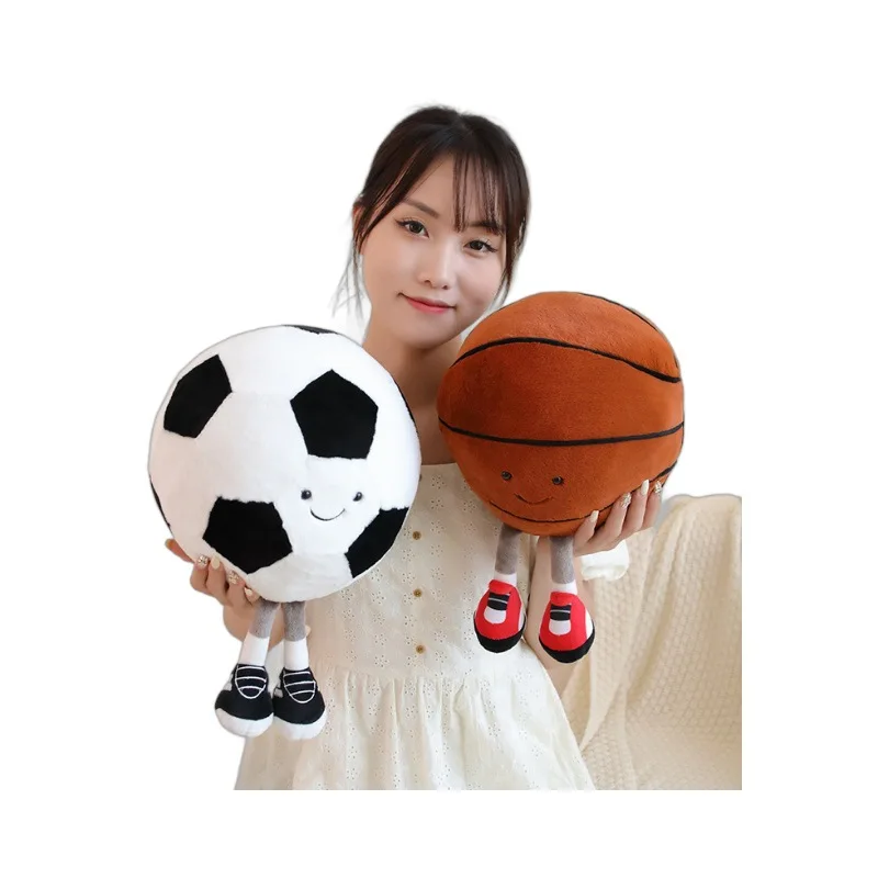 5pcs Wholesale Basketball Football Volleyball Rugby Volleyball Football Plush Toys Grab Doll Birthday Wedding Gift