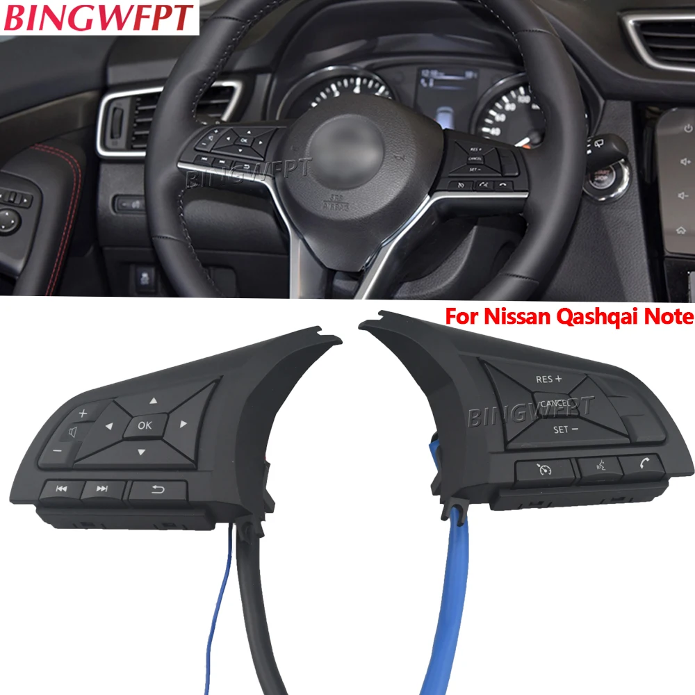 Steering Wheel Button For Nissan Qashqai Serena C27 2018-2019 Buttons Bluetooth Phone Cruise Control Vol