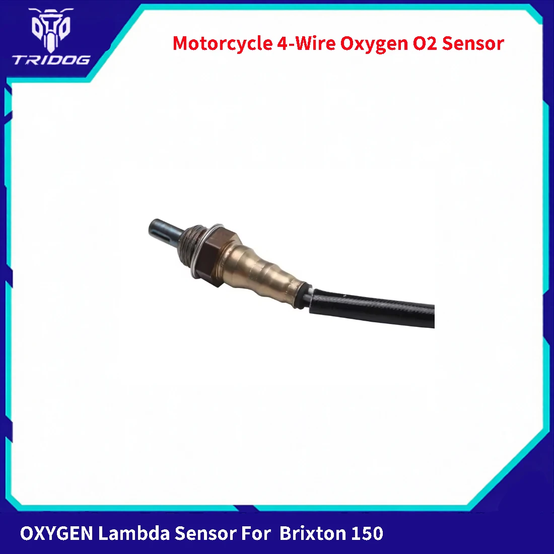 Motorcycle 4-Wire Oxygen O2 Sensor Kit for Brixton 150 Universal Lambda Probe Replacement Fuel Injection System Delphi EFI 63cm