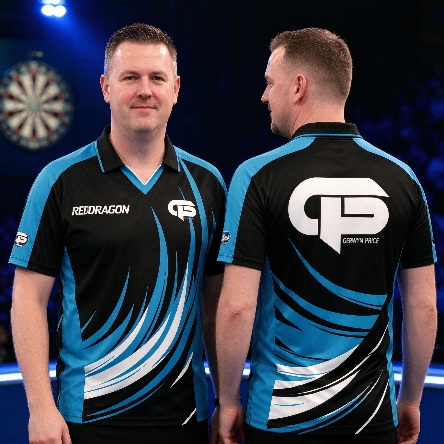 2026-27 Gerwyn Price The Iceman Darts Polo Shirt 2026 Signature Jersey Blue Black Style Men Sportswear Quick Dry Top
