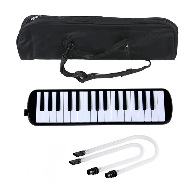 32 Keys Melodica Instrument Melodica Air Piano Keyboard with Soft Blow Pipe Blowing Nozzles Melodica Wind Instruments with Bag