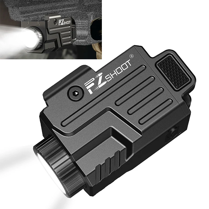 EZshoot Tactical Flashlight 800 Lumens LED Light Compatible with Pistol Picatinny and GL Rails USB Rechargeable Strobe Mode