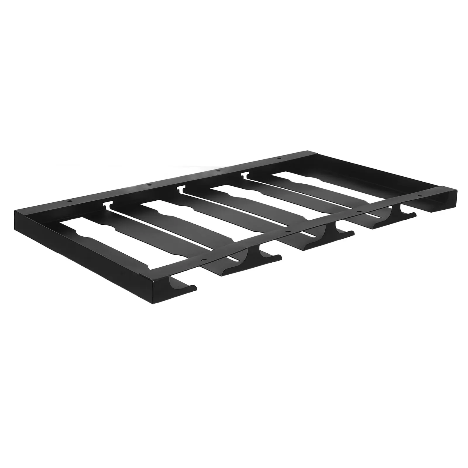 

Glass Holder 4 Slot Black Rack for Cups Pantry Drink Bottle Drying Stand Glass Display Hanger Mug Rack Kitchen Bar Storage