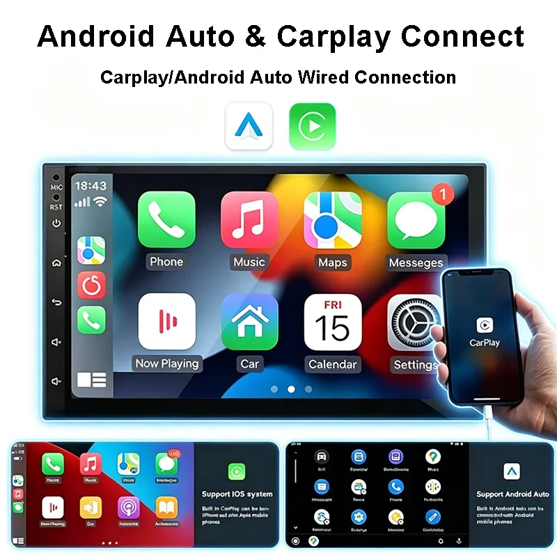 Hot 2Din Android13 Auto Radio 7 9 10