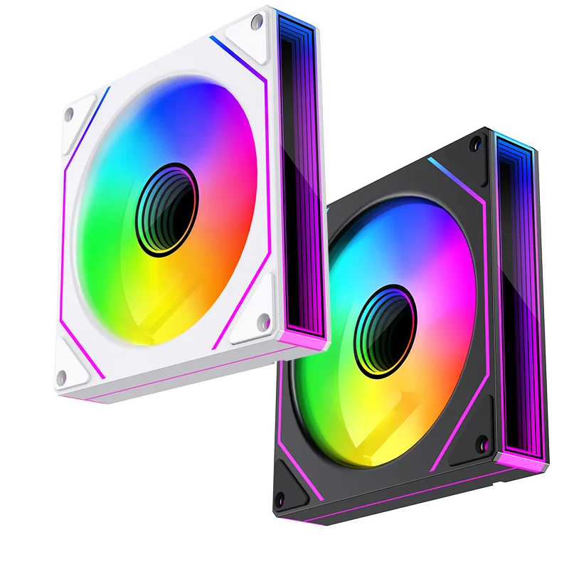 Prism 7 Pro Fan 120 مم حزمة واحدة ARGB Fan Infinity Mirror Daisy Chain Design ﻿