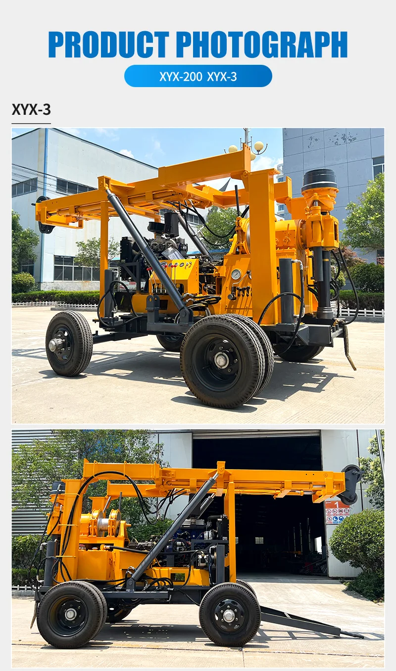Maßgeschneiderte hydraulische Kernbohrmaschine für geologische Erkundungen, tragbare Tiefbrunnenbohrmaschine XY mit Schlammpumpe – Detail 7