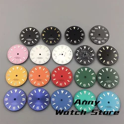 29mm black white green pink orange Digital Watch dial luminous fit NH35 NH36 NH37 NH38 Movement Men's Watch Accessories Parts
