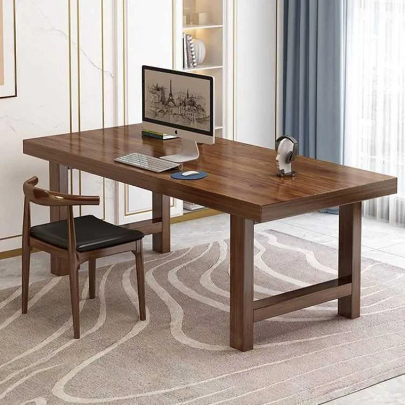 

Solid wood desk computer desk modern simple living room home desktop study desk office desk super thick table (34cm)